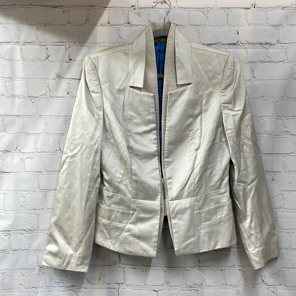 Andy the Anh silk vintage blend silver blazer size 8 jacket